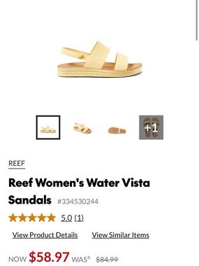 Reef Women's Water Vista Sandals - Pale Yellow